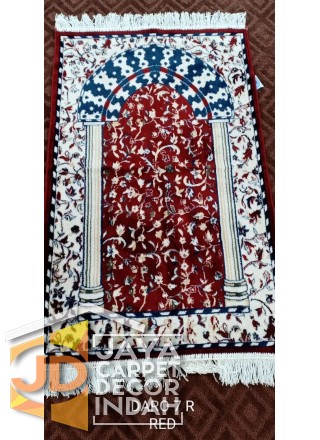 Sajadah Daro 7 R Red - Sajadah Imam / Masjid / Mushola / Karpet Lantai Permadani / Bulu / Tebal 70 Cm X 110 Cm